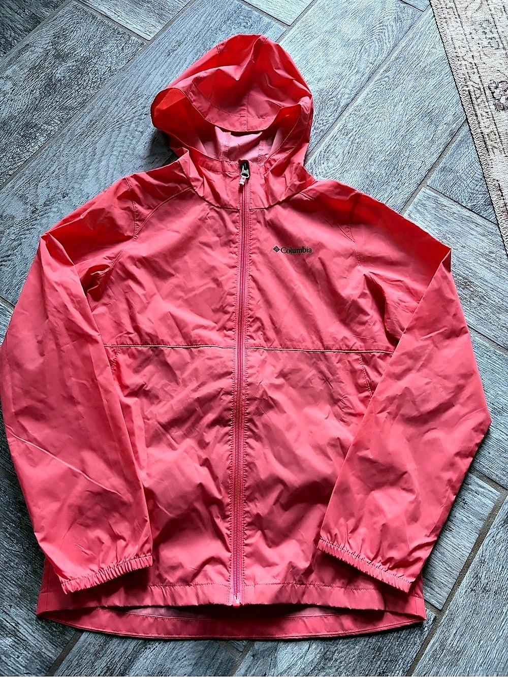 Columbia Switchback III Waterproof Rain Jacket Pink Medium kids